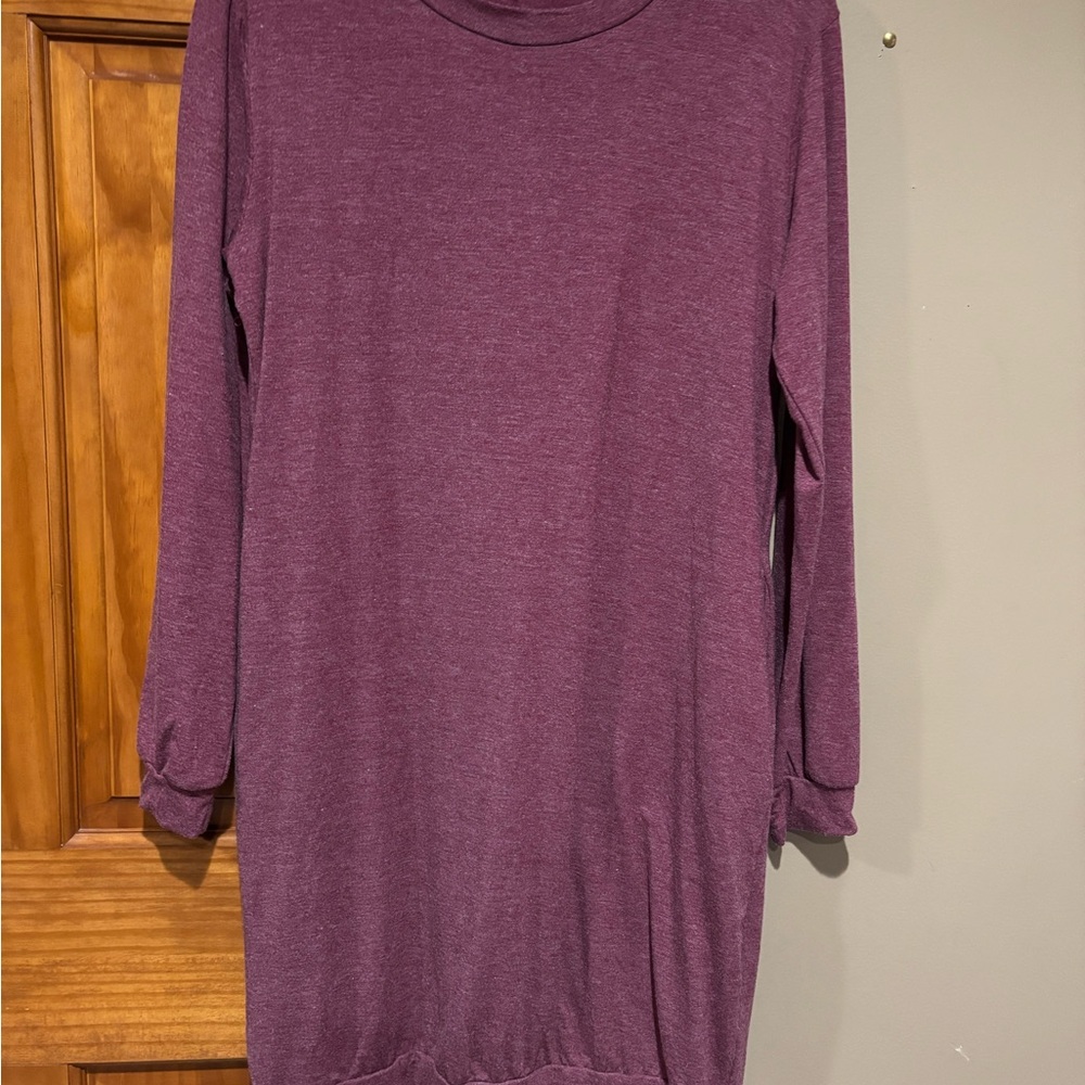 Women’s Plum Long Sleeve T-Shirt Dress